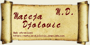Mateja Đolović vizit kartica